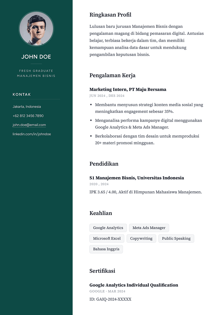 Executive Resume Preview
